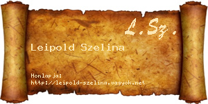 Leipold Szelina névjegykártya